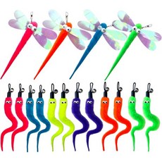 액셀레아 고양이 벌레 장난감 리필 지팡이 교체용 지팡이용 티저 16개 혼합 세트, 16 Pcs Mixed Set