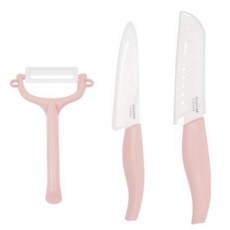 글라스락 베이비 이유식 세라믹 칼 3종 세트, 3종 (핑크), 8세트, 1COLOR(PINK/분홍)