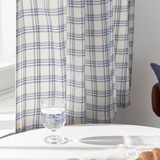 체크작은창커튼