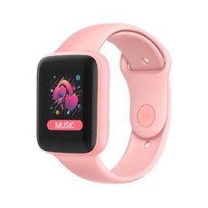 스마트 시계 무선 충전 Smartwatch 블루투스 트래커 스포츠 시계 심박수 수면 모니터 Android IOS 용 스마트 팔찌, D20S 핑크, 하나