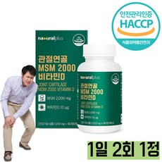 관절연골 미국산 엠에스엠 MSM 2000 프리미엄 스위스산 비타민D 1 050mg, 1개