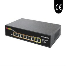 솔텍 SFC510HP 10포트 스위칭 허브(1G UTP(PoE) 8포트 + 1G UTP 2포트), 1개