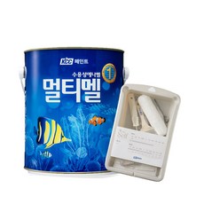 숲으로 멀티멜 수성페인트 3.78L 간단세트 친환경 벽지 방문 가구 무광, 크림화이트