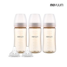 [GS단독] [모윰] PPSU 젖병 270ml 트리플팩+젖꼭지(2ea) 3개 SET