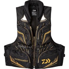 다이와정품 토너먼트 낚시 구명 조끼 갯바위 선상 DF-3021T, 검은 색