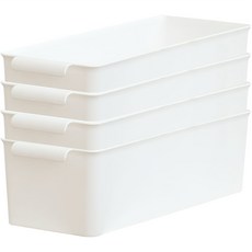 보노하우스 리빙 그립 바스켓 S, 화이트, 4개