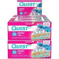 Quest Protein Bar Birthday 퀘스트 프로틴 바 벌스데이 케이크 60g 24개입, 1개