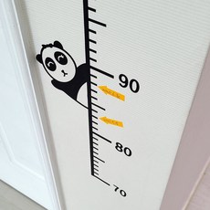 심플 키재기 스티커 8종 180까지 측정 날짜체크, 06.자동차 키재기_블랙