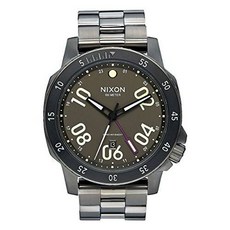 Nixon A9411418 레인저 GMT 모든 건메탈/ Lum Men’s 워치 Nixon A9411418 R