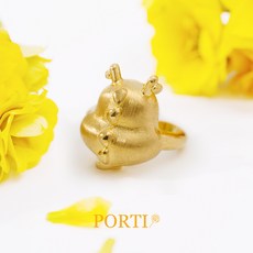 [뽀르띠] 순금 24K 용띠 용 엉덩이 아기 백일 돌반지 3.75g