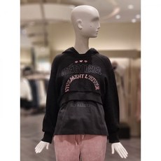 오즈세컨 레이어드자수후드티셔츠O22CBTTO596W