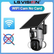 태양열카메라 태양광 태양열 카메라 LS VISION 듀얼 스크린 보안 PTZ 모니터 PIR 감지 자동 추적 야외 Ubox 8MP 20X 줌 4GWiFi, 9) WiFi NO Zoom - ubox