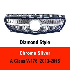 엠블럼이 전면 그릴 A 클래스 W176 A45 GT GTR A180 A200 A260 2013-15, [02] GT black 2013-15, 1개