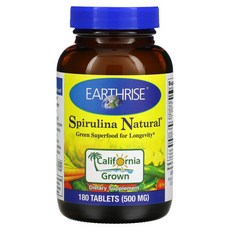 Earthrise 스피루리나 내츄럴 500mg 180정, 1개