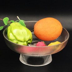 디저트 트레이 예쁜 과일접시 원형 골드림 유리접시 15cm/20cm, 1개, 20cm