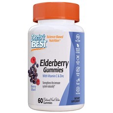 닥터스베스트 씹어먹는 엘더베리 비타민 아연 60구미 Elderberry Gummies, 1개, 60정