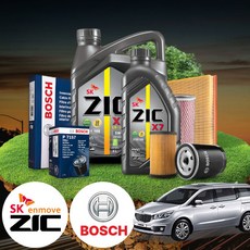 렉스턴스포츠칸 2.2(요소수) 디젤 지크 X7 5W30 LS 엔진오일필터세트 7리터, 1개, 7L