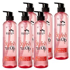 꽃을든남자 헤어스타일링 헤어케어시스템 내추럴 헤어젤 400ml 6개