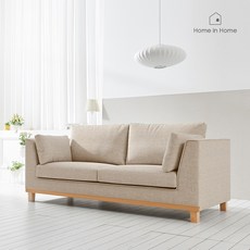 홈인홈 빌레 패브릭 가죽 소파 베이지 3인용 HA002B
