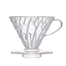 하리오 V60 커피 드리퍼 웨이브 투명 (VD-02T) 3-4인용, 1개