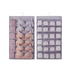 디오셀 옷장정리 양면 속옷 걸이 36칸, 2개, 그레이 36칸
