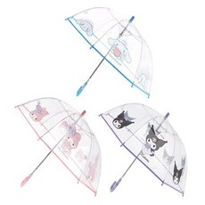 산리오 돔형 어라운드 투명 자동 장우산 (어린이 유아 키즈 아동 초등학생 유치원 아기 튼튼한 비닐 예쁜)