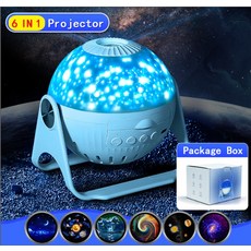 플라네타리움 LED Star Projector Galaxy 7 in 1 Planetarium Night for Ceiling Room Decor, 01 6 IN 1 Projector_01 White