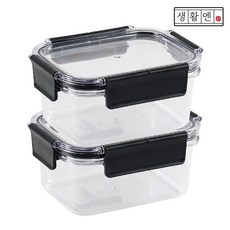 생활엔 BPA FREE 뚜껑까지 투명한 밀폐용기 클리어핏 600ml