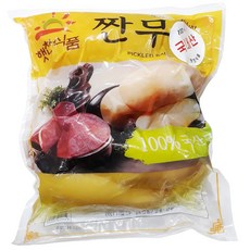 햇찬식품 햇찬 노란 빛깔 무짠지 진공포장 짠무 4Kg 짠무 무먹지 까만 먹지 절임무 이강산닷컴, 1개