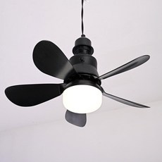 거실용 무소음 전기 선풍기 천장 조명 리모컨 팬 E27 베이스 포함 30W, black, 21-30W, 블랙, 1개