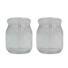 HOME DECO 유리 푸딩병 (PE캡 포함), 2개, 130ml