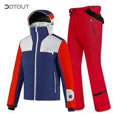 닷아웃 남성 스키복 2122 Path Jacket absolute blue-red Trip Pant red