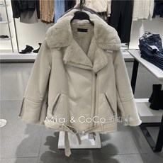 ZARA 램스울 퍼자켓 스웨이드 점퍼