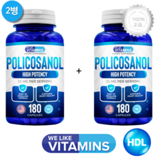 [2병] 위라이크비타민 폴리코사놀 25mg 180정 콜레스테롤 수치 Policosanol, 2개