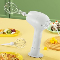 투데이리빙 무선 전동 핸드 믹서 계란 생크림 우유 휘핑 핸디 충전식 믹서기 휴대용 블랜더 베이킹 휘핑기 거품기 머랭기, 1개, R98334W(화이트 1개, R98334W(화이트