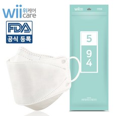 위케어 KF94 형광물질 없는 마스크 30매 국산 귀안아픈 일회용 CE허가, 1박스, 30매입