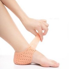 발뒷꿈치갈라짐 방지 실리콘 발뒤꿈치건열보호대 발뒤꿈치 통증방지 양말 발보호대 발파열방지기, 01 2매입 베이지 스몰(30사이즈-35사이