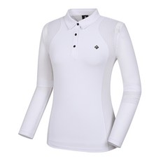  여성 펀칭 솔리드 카라 티셔츠 RWTYK6109-101 