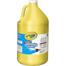 Crayola 세척 가능한 노란색 페인트 1 갤런 크기 대량 페인팅 용품
