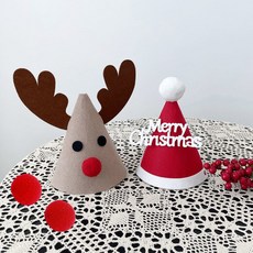 쏙쏙마켓 크리스마스 루돌프 + 산타 파티햇 + 스펀지 루돌프 코 4P 세트, 1세트