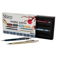 Pentel 샤프 한정판 기모노 컬러 박스 세트 0.3mm 0.5mm 0.7mm 0.9mm 포인트 사이즈 포함 (P200JPBXSET), 기모노 색상