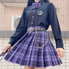 홍콩 정통 JK 유니폼 정판 플리츠스커트 미니 여성 무드 올케이스 겨울 가을 타입