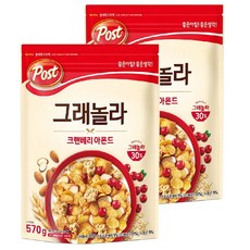 포스트 그래놀라 크랜베리 아몬드 시리얼, 570g, 2개