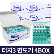 도루코 3중날 터치3 일회용면도기 4BOX, 4개