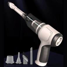 핸디청소기 무손 소형 책상 자동차 청소기 무선 진공 청소기 핸드 헬드 홈 dustcatcher 3in1 흡입 부는 다기능 집진기 건식 및 습식 이중 사용, 회색