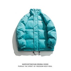 후지와라 중립 스타일 커플 드레스 5 색 기본 작업복 면화 패딩 재킷 남성과 여성 겨울 학생 빵 의류-zp, 녹색