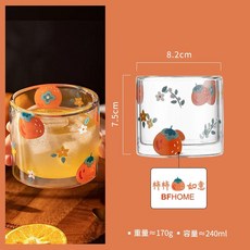 유리 물컵 귀여운 내열성 커피 컵 우유 주스 위스키 차 맥주 칵