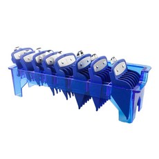 전문 헤어 클리퍼 리미트 가이드 빗 월 트리머용 커팅 이발, 19) Metal8PcsBlueCase, 1개