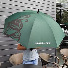 레나틱 스타벅스 로고 골프 대형 자동 장우산