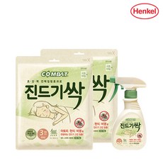 컴배트 진드기퇴치 진드기싹 스프레이 290ml x1개+진드기싹 시트(4개입)x2개, 1세트